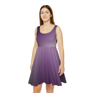 Blu Ski Elegant Purple Ombre Women’s Skater Dress