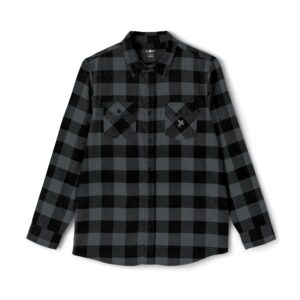 Buffalo Plaid Flannel Jacket — Charcoal Heather & Black